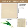 200 Pack 9"x9" Napkins 2 Layer Unbleached Brown Napkins Soft Disposable Napkins for Kitchen, Party, Wedding, Dinner view 2