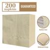 200 Pack 9"x9" Napkins 2 Layer Unbleached Brown Napkins Soft Disposable Napkins for Kitchen, Party, Wedding, Dinner view 3