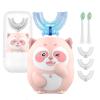 Geacker Kids Electric Toothbrush, U Shaped Toothbrush Kids Sonic Automatic Brush with 5 Brush Head 6 Sonic Clean Modes IPX7 Waterproof Raccoon Design Rechargeable Smart Timer for Children 2-7 view 1