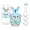 Geacker Kids Electric Toothbrush, U Shaped Toothbrush Kids Sonic Automatic Brush with 5 Brush Heads 6 Cleaning Modes IPX7 Waterproof Rechargeable Smart Timer for Children (Ages 8-14, Koala Cyan) view 1