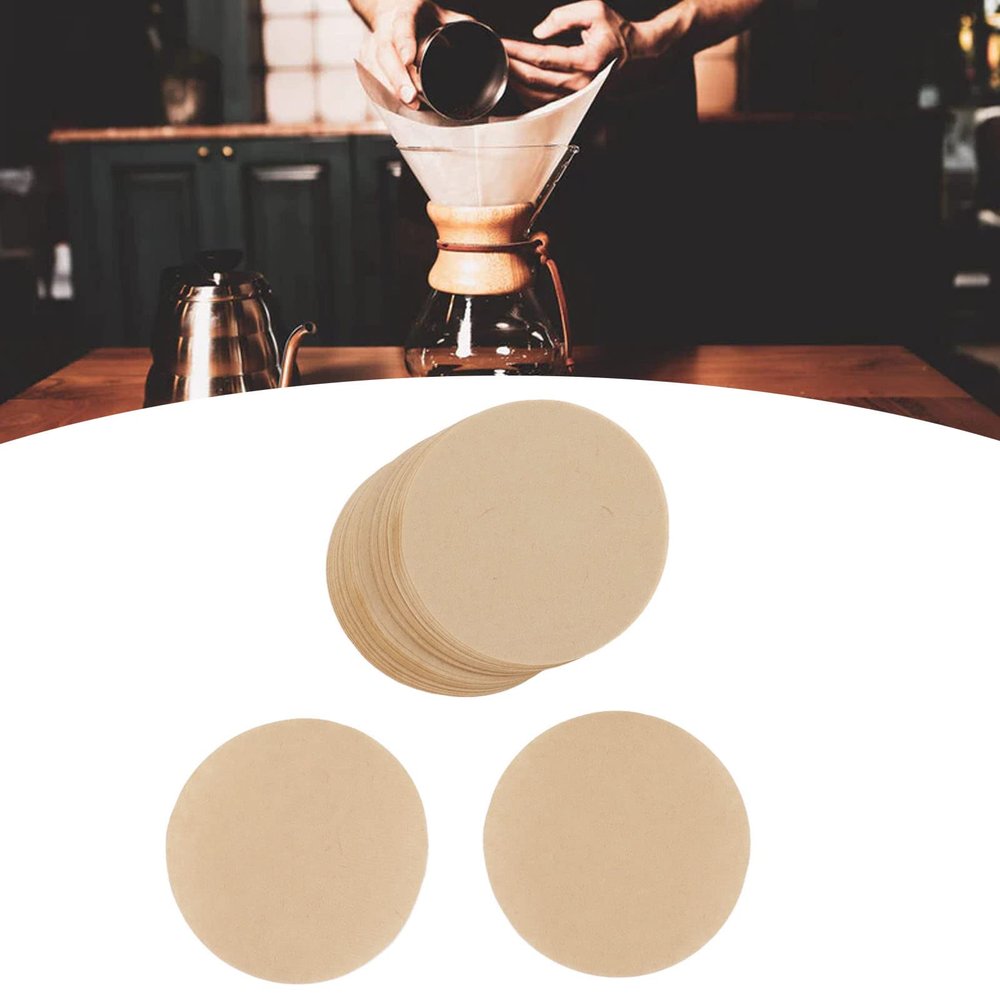 100PCS Unbleached Coffee Filters Papers, 64mm 2.5 Round Replacement Coffee Filters Paper Filter Paper for Espresso Makers and Coffee Machine Pot