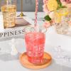 Goodluck 14 oz 50 PCS Gold Glitter Plastic Cups, Disposable Glitter Cups, Elegant Plastic Cocktail Glasses, Fancy Party Cups for Wedding, Birthday, Holiday view 2