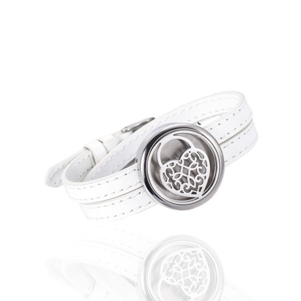 BIAIHQIE 30mm 316 Stainless Steel Aroma Locket Essential Oil Diffuser Bracelets Perfume Locket Bangle