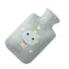 Hot Water Bottle with Cute Plush Cover - 1L PVC Hot Water Bag for Pain Relief, Menstrual Cramps, Period Pain - Cartoon Heat Therapy Hot Cold Pack for Back, Neck, Stomach - Portable Bed Warmer (Gray) view 1