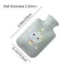 Hot Water Bottle with Cute Plush Cover - 1L PVC Hot Water Bag for Pain Relief, Menstrual Cramps, Period Pain - Cartoon Heat Therapy Hot Cold Pack for Back, Neck, Stomach - Portable Bed Warmer (Gray) view 2