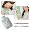 Hot Water Bottle with Cute Plush Cover - 1L PVC Hot Water Bag for Pain Relief, Menstrual Cramps, Period Pain - Cartoon Heat Therapy Hot Cold Pack for Back, Neck, Stomach - Portable Bed Warmer (Gray) view 4