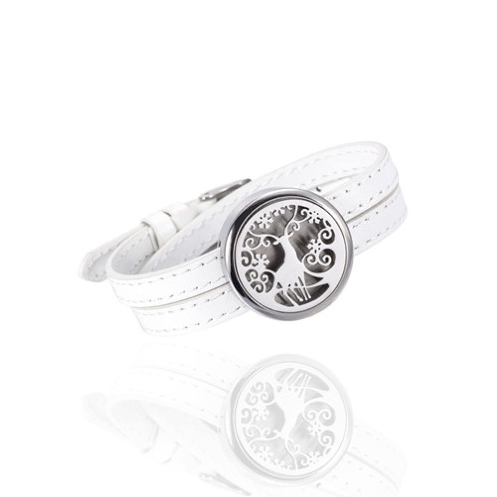 BIAIHQIE 30mm 316 Stainless Steel Aroma Locket Essential Oil Diffuser Bracelets Perfume Locket Bangle