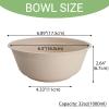 Belinlen 50 Pack 32oz Disposable Bowls Paper Bowls Large Compostable Bowls Made of Sugarcane for Salad, Dessert view 2