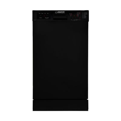 Equator 18"Built in Dishwasher 10 place Wine Rack 8 Wash Sensor Wash Delay1/2Load 110V E-Star ADA in Black