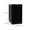 Equator 18"Built in Dishwasher 10 place Wine Rack 8 Wash Sensor Wash Delay1/2Load 110V E-Star ADA in Black view 3