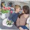 Hohopeti Flower Bouquet Box 13.38X8.66X3.14 Inch Floral Wrapping Box for Fresh Flower Packaging Ideal for Birthdays Mother S Day Weddings and Special Occasions view 3