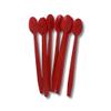 8" Red Plastic Sundae/Soda Spoon 50 Pack view 1
