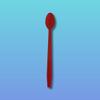 8" Red Plastic Sundae/Soda Spoon 50 Pack view 2
