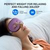 YFONG Weighted Sleep Mask, Women Men 3D Eye Mask Blocking Lights Sleeping Mask (4.2oz/120g), Pressure Relief Night Sleep Eye Mask with Adjustable Strap, Eye Cover Blindfold for Travel Nap Yoga, Purple view 2