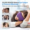 YFONG Weighted Sleep Mask, Women Men 3D Eye Mask Blocking Lights Sleeping Mask (4.2oz/120g), Pressure Relief Night Sleep Eye Mask with Adjustable Strap, Eye Cover Blindfold for Travel Nap Yoga, Purple view 3