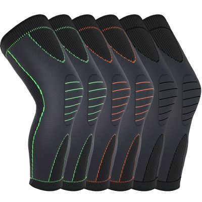 6 Pcs Long Compression Full Leg Sleeves Full Compression Knee Sleeves Braces Support for Men Women Arthritis Joint Pain Relief Reduce Varicose Veins and Swelling Cycling Sport