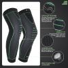 6 Pcs Long Compression Full Leg Sleeves Full Compression Knee Sleeves Braces Support for Men Women Arthritis Joint Pain Relief Reduce Varicose Veins and Swelling Cycling Sport view 2