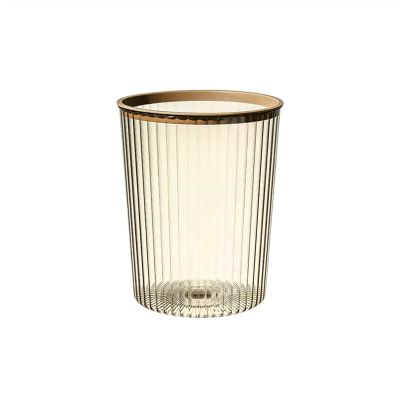 DYPASA Lidless Garbage Can Beautiful and Practical Plastic Garbage Can for Household Office Trash Can (Color : Yellow, Size : CH)