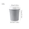 DYPASA 8L/16L Large-Capacity Household Garbage Can Office Bedroom Plastic Garbage Can with Cover Trash Can (Color : Gris, Size : 8l) view 2