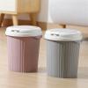 DYPASA 8L/16L Large-Capacity Household Garbage Can Office Bedroom Plastic Garbage Can with Cover Trash Can (Color : Gris, Size : 8l) view 4