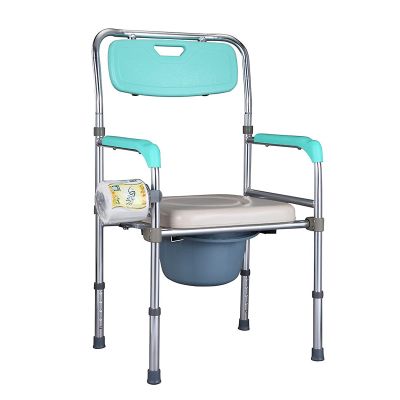 Shower Commode Chair, Bedside Potty Chairs for Seniors, Adjustable Height, for Use As Commode, Over A Toilet or As A Shower Chair
