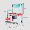 Shower Commode Chair, Bedside Potty Chairs for Seniors, Adjustable Height, for Use As Commode, Over A Toilet or As A Shower Chair view 2