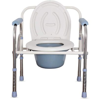 Portable Bedside Commode Chair, Bariatric Bedside Commode,Height Adjustment Folding Toilet Seat Chair,with Bucket, for Adults Handicap Elderly
