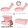 Aimyoo Pink Collapsible Gift Box with Magnetic Closure Lids 10.5x7x3 in, Bridesmaid Groomsman Proposal Boxes, Rectangle Storage Box 1 Pack view 3
