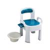 Folding Lightweight Commode Portable Bedside Commodes Chair,Ergonomic and Comfortable Seat,Non-Slip Bathroom Stool with Backrest and Removable Armrests Commode Toilet Chair Seat (Color : D) (E) view 1