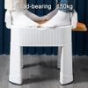 Folding Lightweight Commode Portable Bedside Commodes Chair,Ergonomic and Comfortable Seat,Non-Slip Bathroom Stool with Backrest and Removable Armrests Commode Toilet Chair Seat (Color : D) (E) view 3