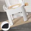 Folding Lightweight Commode Portable Bedside Commodes Chair,Ergonomic and Comfortable Seat,Non-Slip Bathroom Stool with Backrest and Removable Armrests Commode Toilet Chair Seat (Color : D) (E) view 4