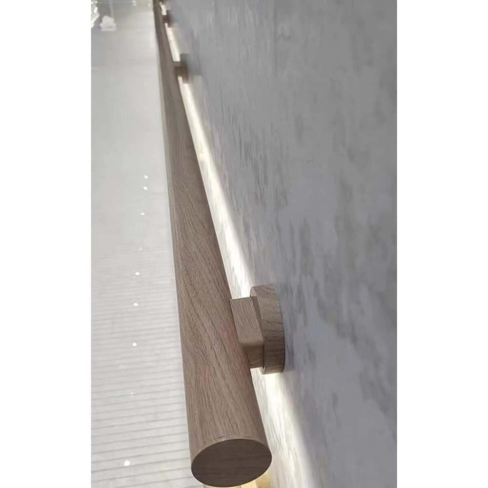 LED Aluminum Handrail Grab Bar Kit - Stairs Railing with Light - for Outdoor Decks and Indoor Stairs (Color : Natural, Size : 19.7"/0.5m)