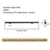 LED Aluminum Handrail Grab Bar Kit - Stairs Railing with Light - for Outdoor Decks and Indoor Stairs (Color : Natural, Size : 19.7"/0.5m) view 3