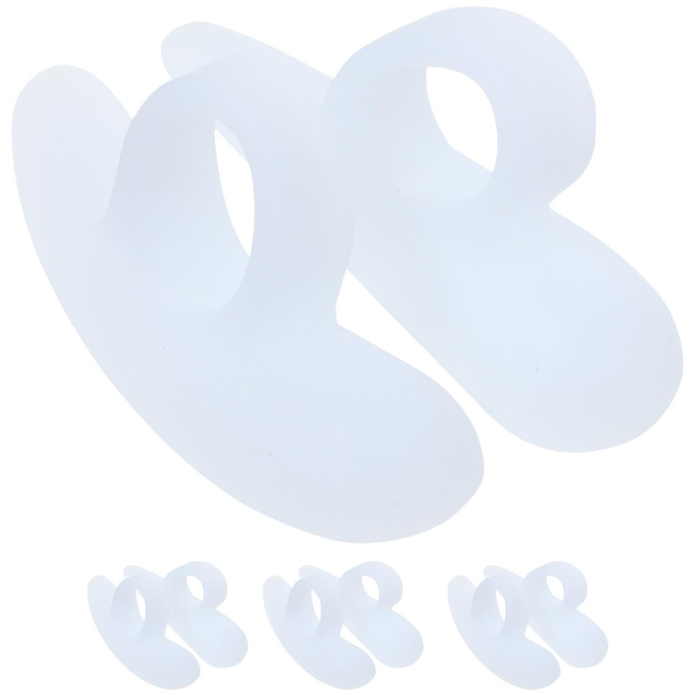 Silicone Toe Pads for Hammer Toes 4 Pairs Gel Cushions for Right and Left Feet Corrector Pads for Crooked Overlapping Curled and Mallet Relief