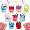 24 Pcs Nurse Week Gifts Bulk Drink Pouches with Straws Cna Gifts Nurse Graduation Party Favors Stand up Smoothie Drink Bags Disposable Reusable 17 oz Juice Pouches for Drinking Nursing Student
