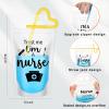24 Pcs Nurse Week Gifts Bulk Drink Pouches with Straws Cna Gifts Nurse Graduation Party Favors Stand up Smoothie Drink Bags Disposable Reusable 17 oz Juice Pouches for Drinking Nursing Student view 2