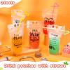 24 Pcs Nurse Week Gifts Bulk Drink Pouches with Straws Cna Gifts Nurse Graduation Party Favors Stand up Smoothie Drink Bags Disposable Reusable 17 oz Juice Pouches for Drinking Nursing Student view 4