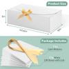 SWANGSA 11 Set Gift Boxes with Lids, 10.6''x8''x3'' White Kraft Paper Gift Box, Bridesmaid Proposal Box with Ribbon and 60pcs Adhesive Dots, for Wedding, Packaging, Present, Birthday, Cupcake Boxes view 2