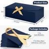 SWANGSA 11 Set Gift Boxes with Lids, 10.6''x8''x3'' Blue Kraft Paper Gift Boxes For Presents, Bridesmaid Proposal Box with Ribbon and 60pcs Adhesive Dots, for Wedding, Packaging wedding favors, view 2
