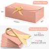 SWANGSA 11 Set Gift Boxes with Lids, 10.6''x8''x3'' Pink Kraft Paper Boxes For Presents, Bridesmaid Proposal Box with Ribbon and 60pcs Adhesive Dots for Wedding, Birthday, Cupcake view 2