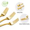 Goodluck 50 Pack Gold Plastic Forks, Heavy Duty Forks Disposable, Plastic Cutlery Perfect for Weddings, Parties, Dinners and Thanksgiving view 3