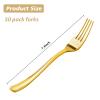 Goodluck 50 Pack Gold Plastic Forks, Heavy Duty Forks Disposable, Plastic Cutlery Perfect for Weddings, Parties, Dinners and Thanksgiving view 4