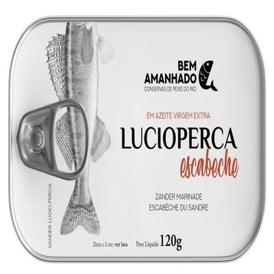 Bem Amanhado - Canned Gourmet Freshwater Fish - Zander (Sander lucioperca) in marinade - 4.23oz / 120gr (Pack of 3 cans)
