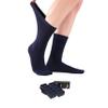 ELYFER Navy Blue Diabetic Crew Socks for Women (8 Pairs) Soft Thin Bamboo Rayon, Wide, Loose Fit, Seamless Toe, Non-Binding, Circulatory, Compression, Moisture-Wicking Cushion Dress Socks Size (9-12) view 1