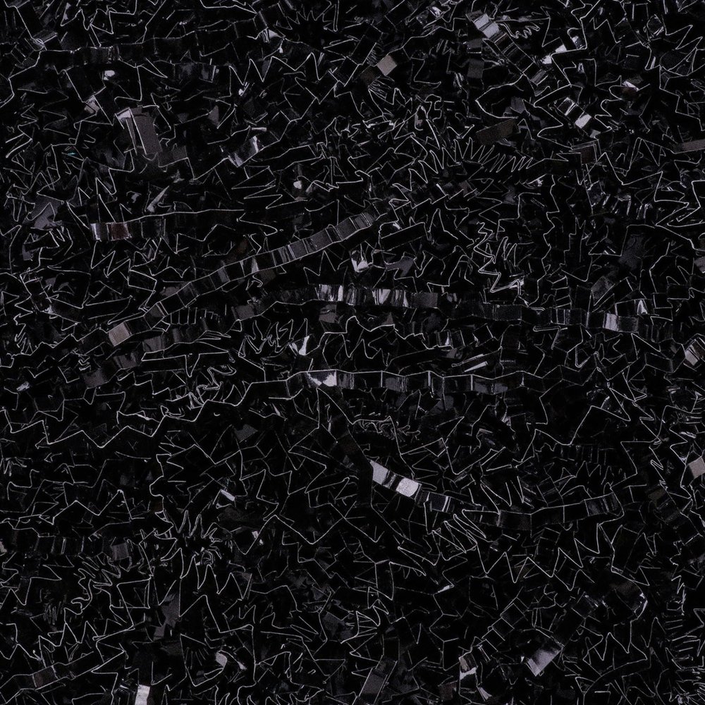 Zwish 150Grams / 5.3 Oz Black Crinkle Cut Paper Shred Filler Gift Boxes Filler Gift Wrapping Gift Basket Filler for Gift Wrapping & Basket Filling