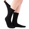 ELYFER Black Diabetic Crew Socks for Women (12 Pairs) Soft Thin Rayon, Wide, Loose Fit, Seamless Toe, Non-Binding, Circulatory, Compression, Moisture-Wicking Cushion Dress Socks Size (5-8.5) view 2
