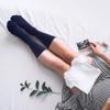 ELYFER Black-Navy Diabetic Crew Socks for Women (8 Pairs) Soft Thin Rayon, Wide, Loose Fit, Seamless Toe, Non-Binding, Circulatory, Compression, Moisture-Wicking Cushion Dress Socks Size 5-8.5 view 2