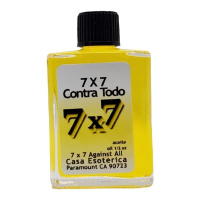 7x7 Against All Oil (7x7 Contra Todo Aceite) Spiritual Anointing Oil by CASA ESOTERICA MAGICK SPACE - Draw Positive Energy - Increase Love, Money & Success-0.5 FL OZ (1 Pack)