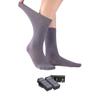 ELYFER Grey Diabetic Crew Socks for Women (8 Pairs) Soft Thin Bamboo Rayon, Wide, Loose Fit, Seamless Toe, Non-Binding, Circulatory, Compression, Moisture-Wicking Cushion Dress Socks Size (9-12) view 1