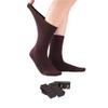 ELYFER Brown Diabetic Crew Socks for Women (8 Pairs) Soft Thin Rayon, Wide, Loose Fit, Seamless Toe, Non-Binding, Circulatory, Compression, Moisture-Wicking Cushion Dress Socks Size (5-8.5) view 1